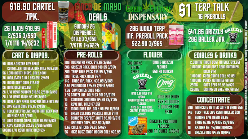 Green Culture - Miami Cinco De Mayo Deals!!