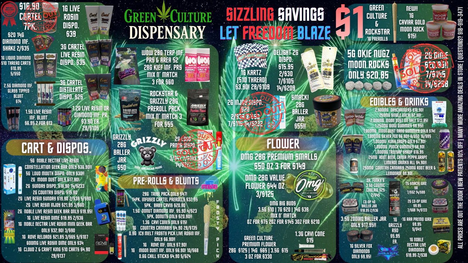 Green Culture - Miami SIZZLING SAVINGS 🧨 LET FREEDOM BLAZE 🔥🇺🇸