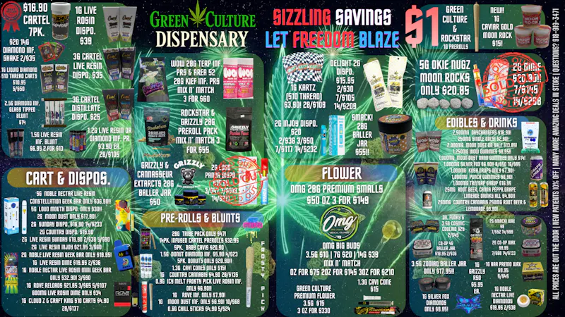 Green Culture - Miami SIZZLING SAVINGS 🧨 LET FREEDOM BLAZE 🔥🇺🇸
