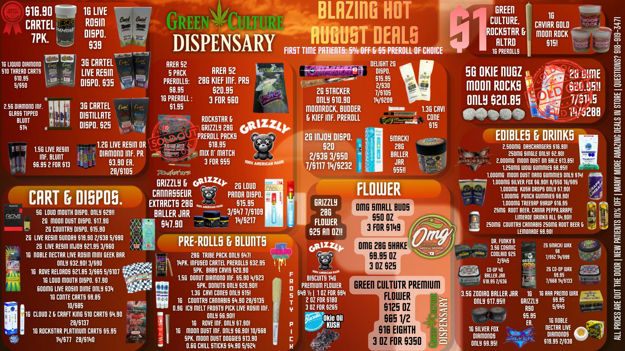 Green Culture - Miami BLAZING HOT AUGUST DEALS ONLY @ GREEN CULTURE 🔥