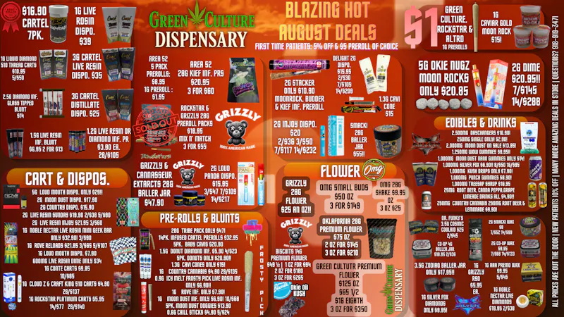 Green Culture - Miami BLAZING HOT AUGUST DEALS ONLY @ GREEN CULTURE 🔥