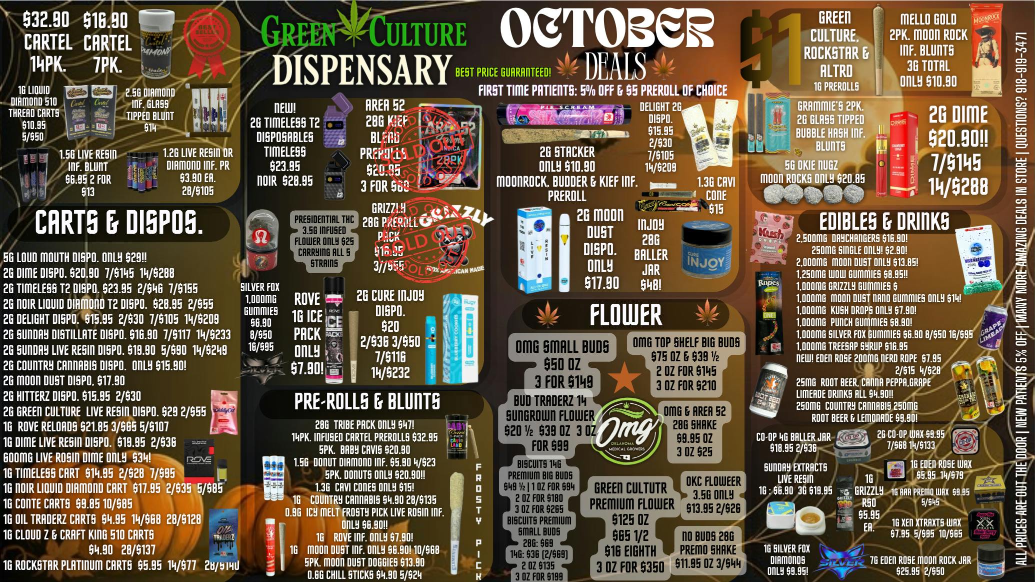 Green Culture - Miami SPOOKY DEALS ONLY @ GREEN CULTURE DISPENSARY 🎃👻