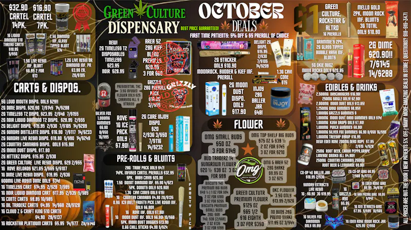 Green Culture - Miami SPOOKY DEALS ONLY @ GREEN CULTURE DISPENSARY 🎃👻
