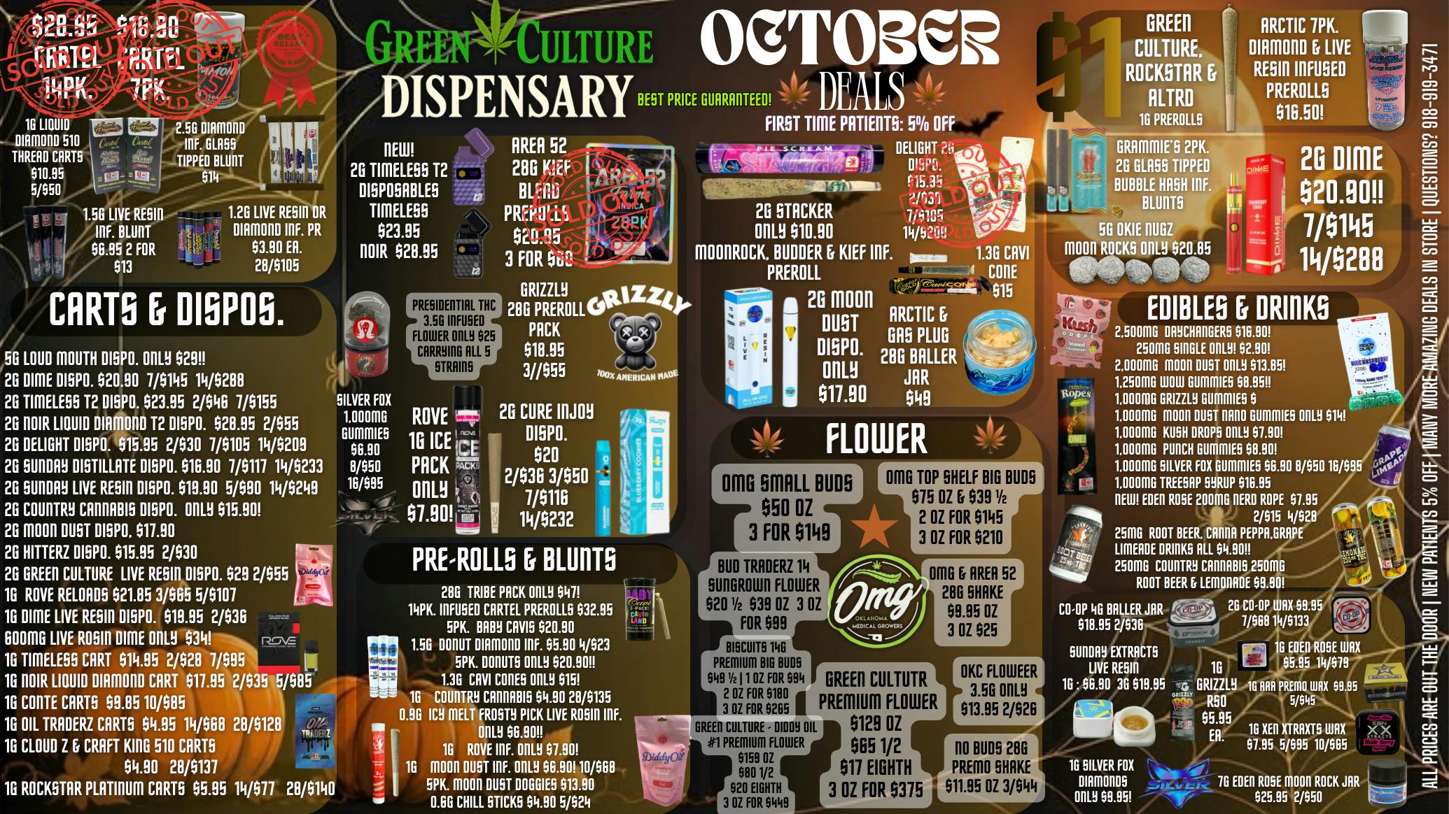 Green Culture - Miami SPOOKY DEALS ONLY @ GREEN CULTURE DISPENSARY 🎃👻