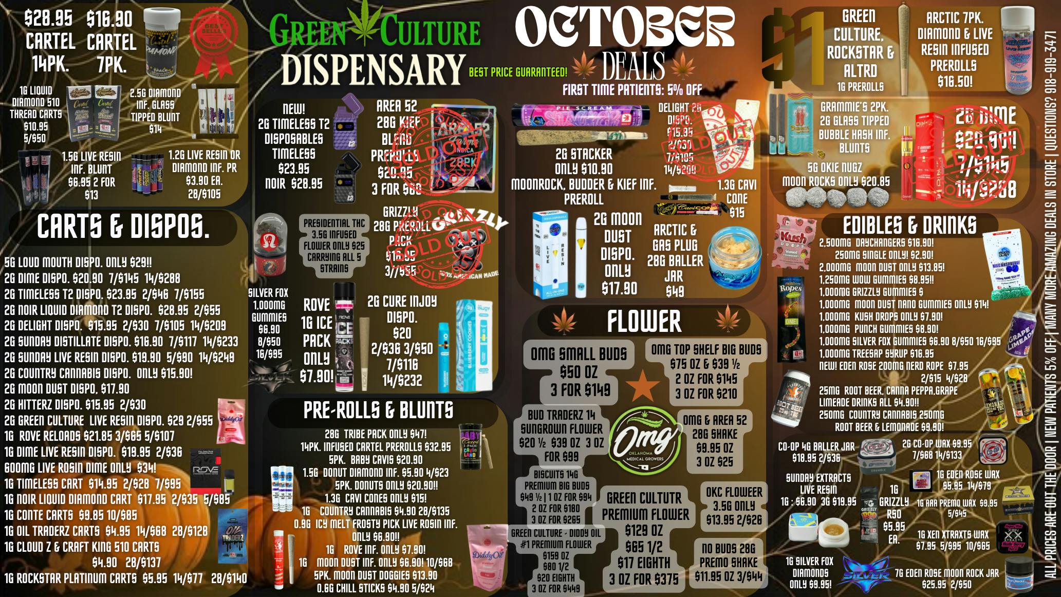 Green Culture - Miami SPOOKY DEALS ONLY @ GREEN CULTURE DISPENSARY 🎃👻