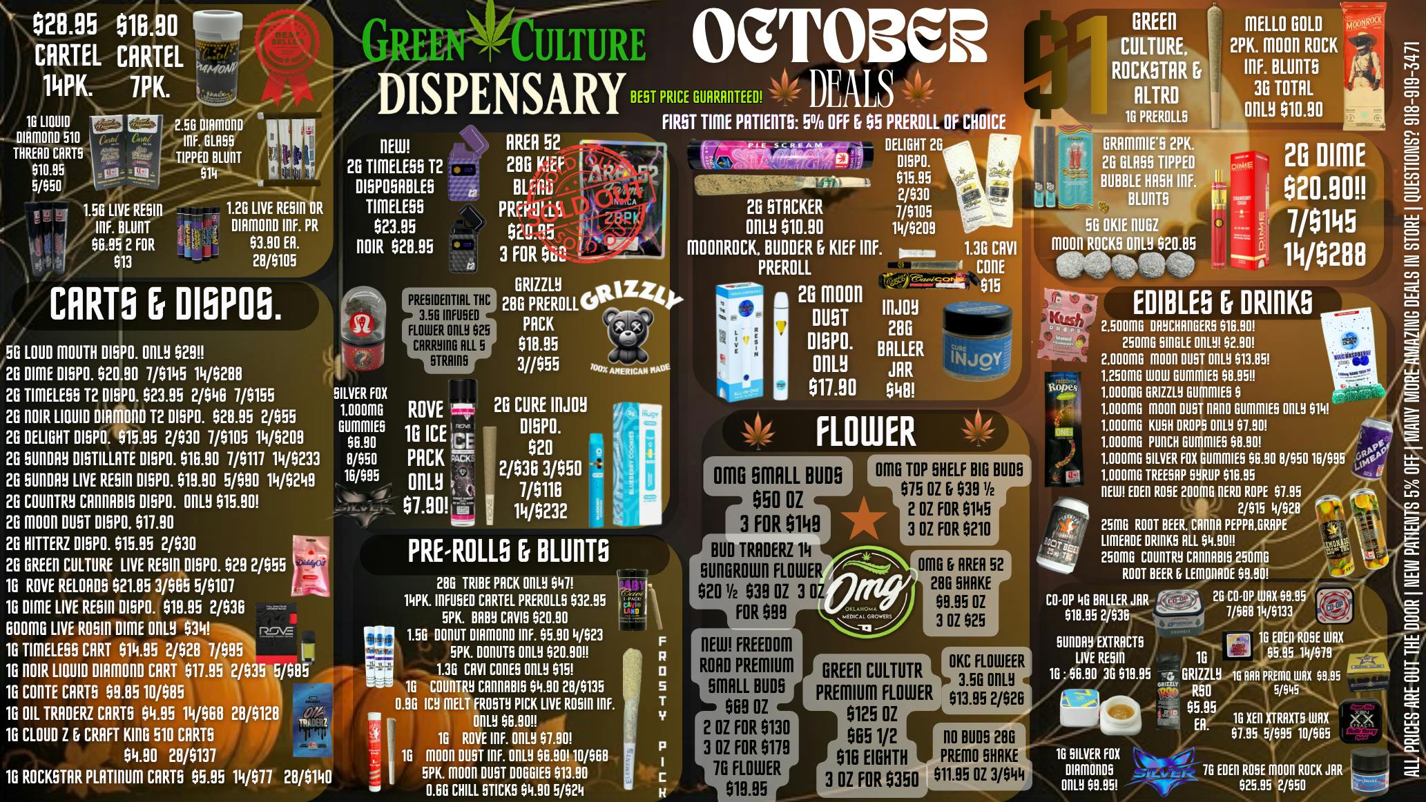 Green Culture - Miami SPOOKY DEALS ONLY @ GREEN CULTURE DISPENSARY 🎃👻
