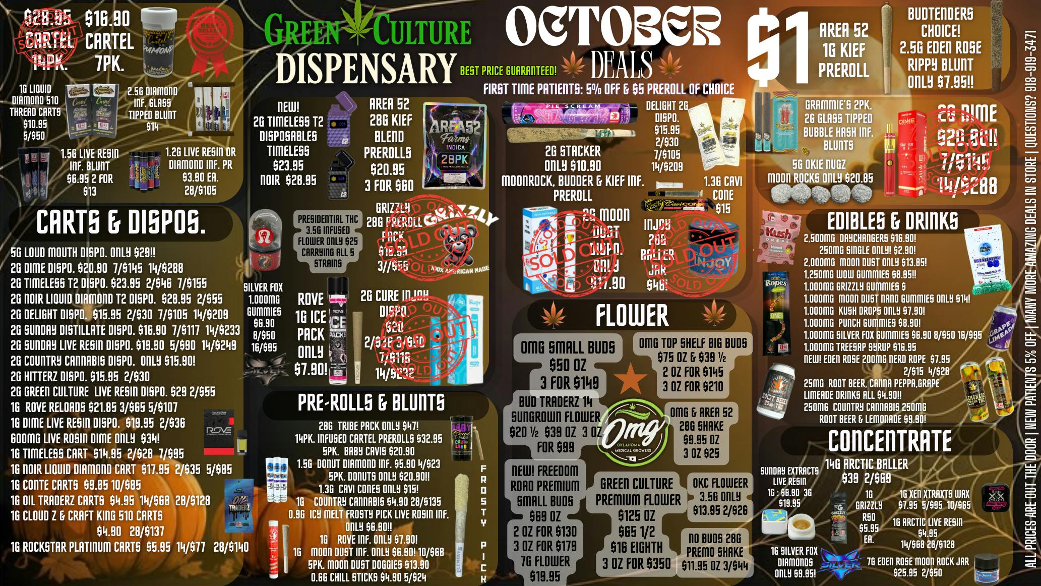 Green Culture - Miami SPOOKY DEALS ONLY @ GREEN CULTURE DISPENSARY 🎃👻