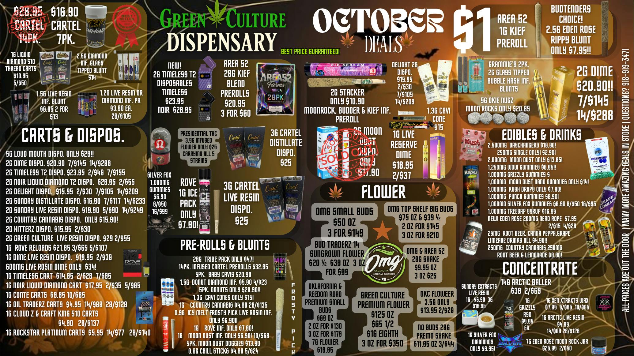 Green Culture - Miami SPOOKY DEALS ONLY @ GREEN CULTURE DISPENSARY 🎃👻