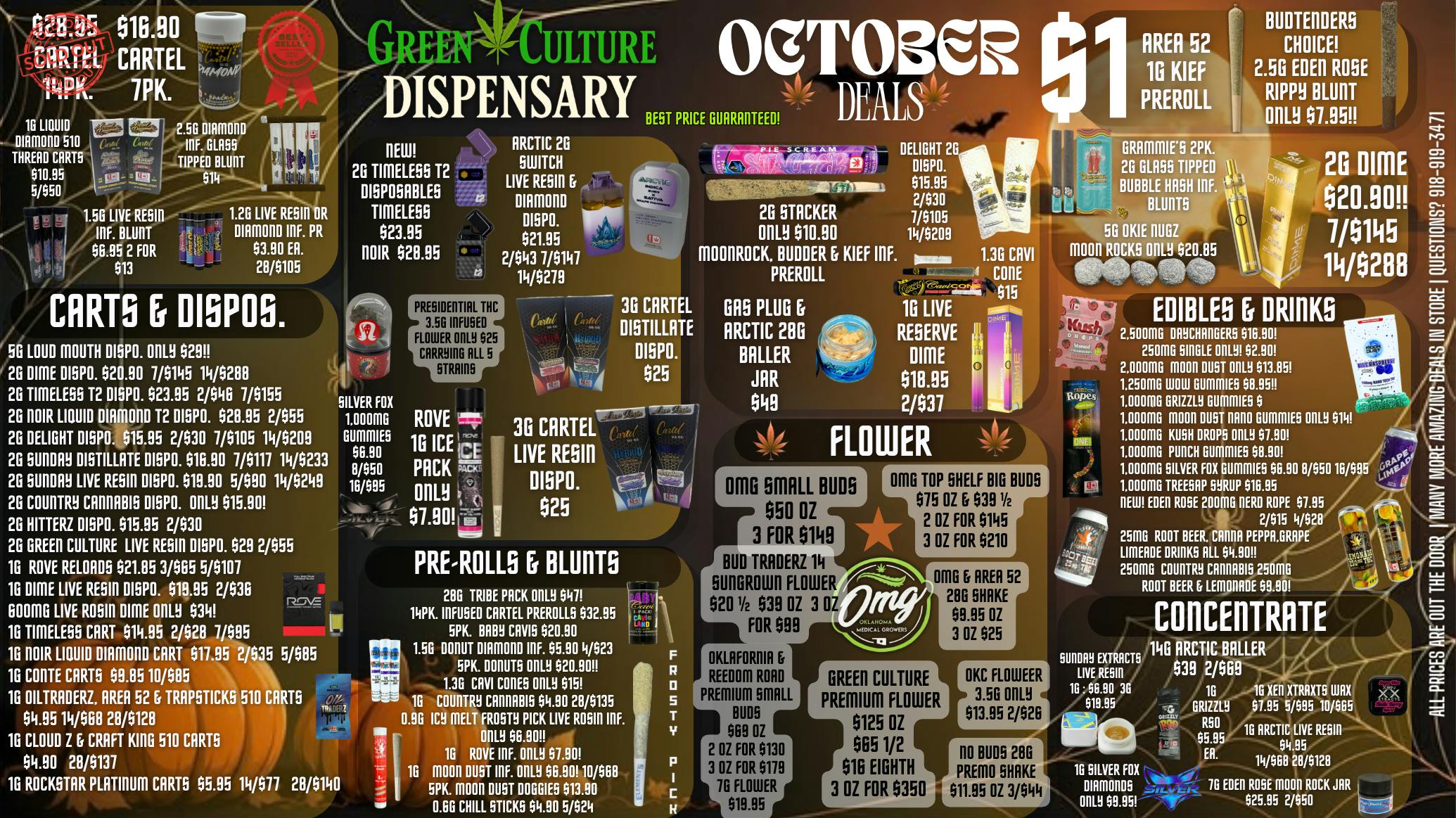 Green Culture - Miami SPOOKY DEALS ONLY @ GREEN CULTURE DISPENSARY 🎃👻