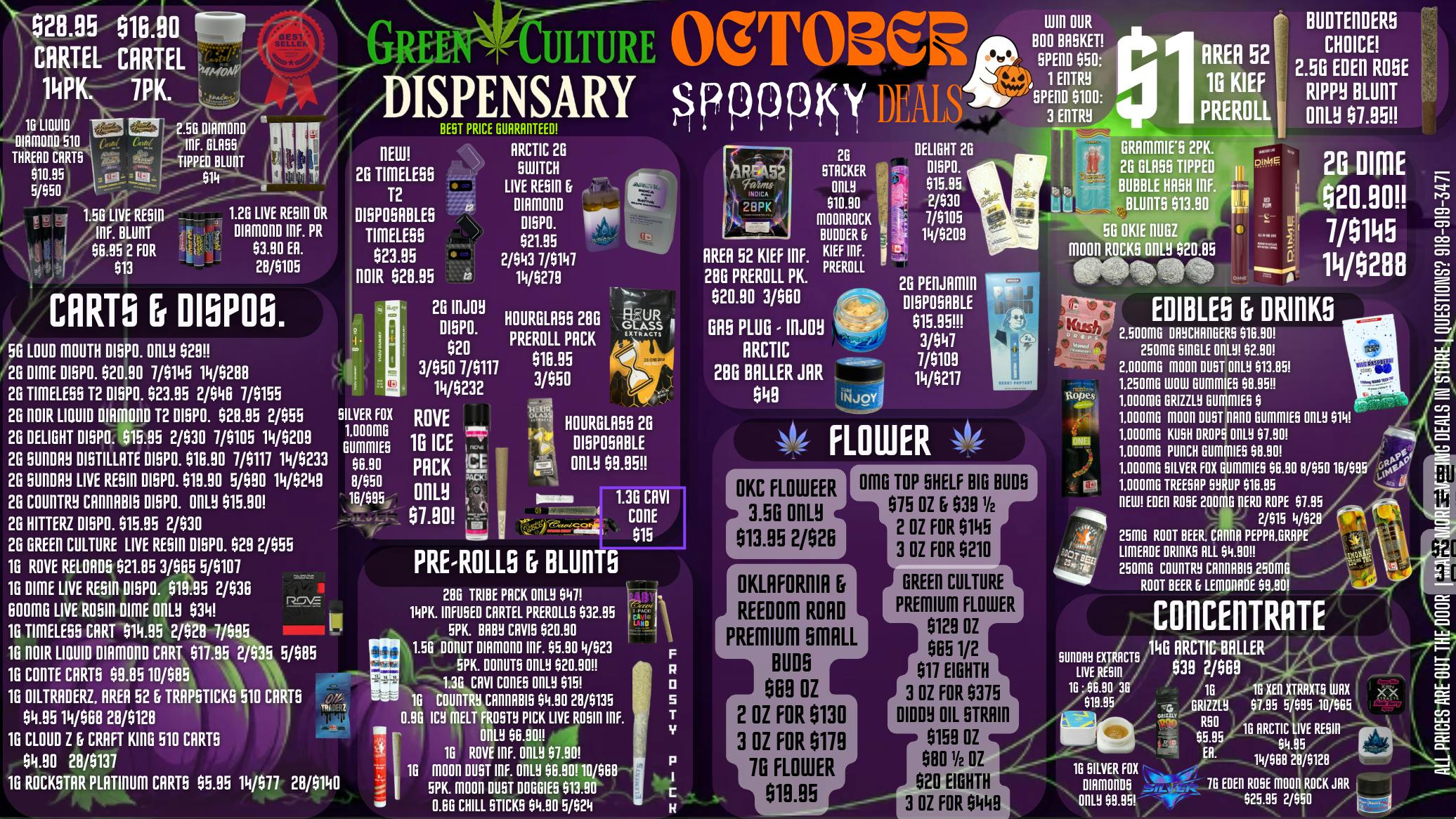 Green Culture - Miami SPOOKY DEALS ONLY @ GREEN CULTURE DISPENSARY 🎃👻