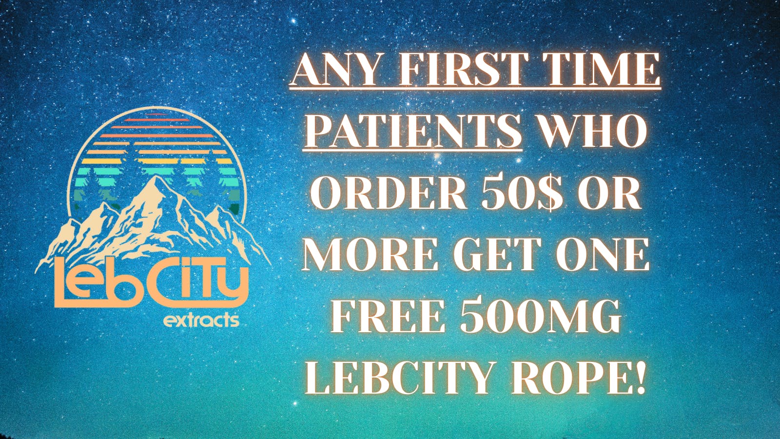 Lebcity Extracts - Curbside Pickup First Time Patient Gift