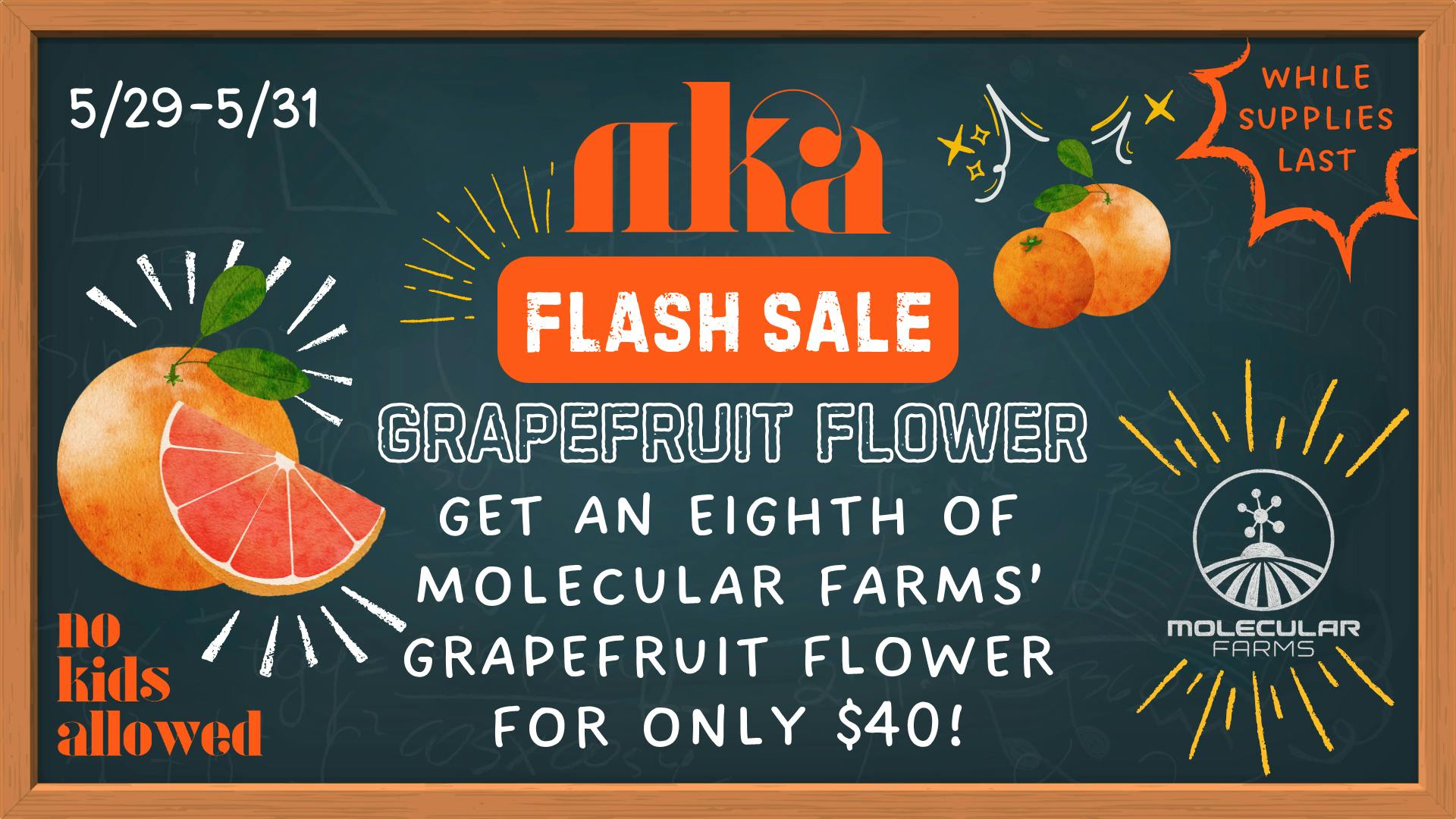 No Kids Allowed Flash Sale: Grapefruit 🍊