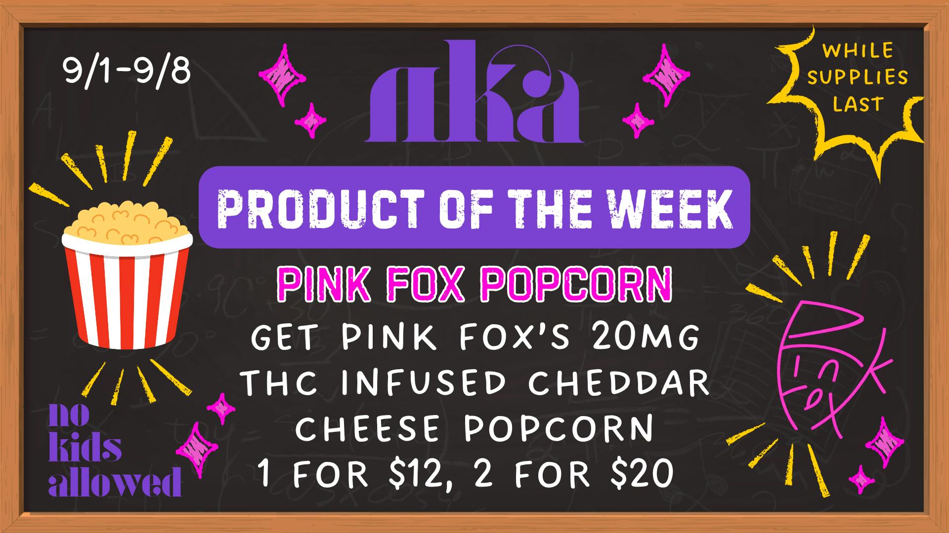 No Kids Allowed Pink Fox Popcorn🍿