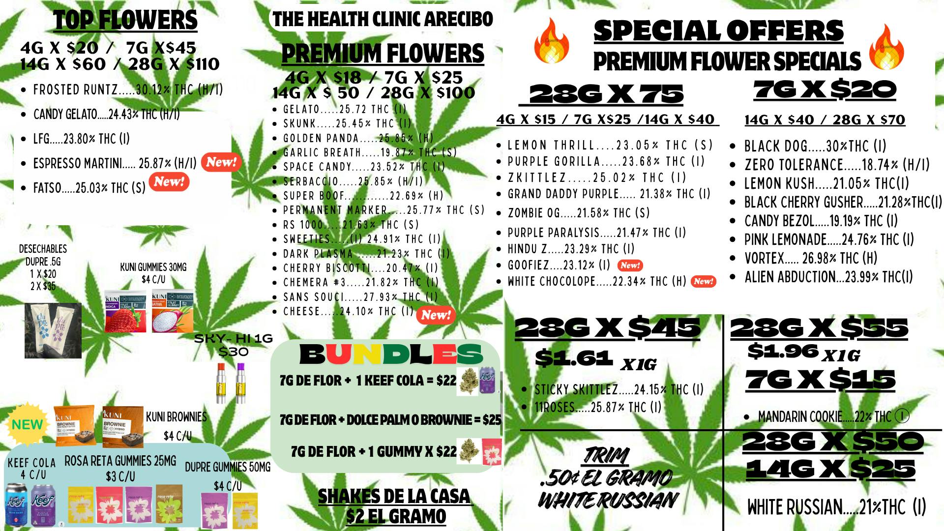 The Health Clinic - Arecibo Menu de flores