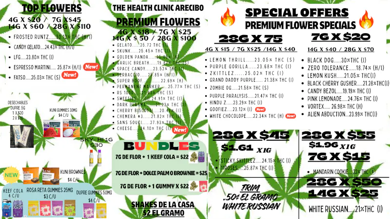 The Health Clinic - Arecibo Menu de flores