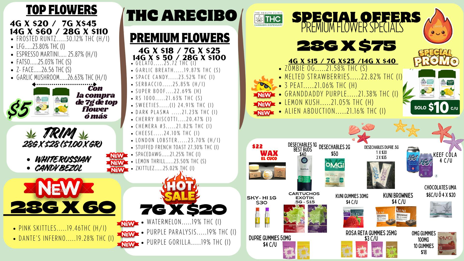 The Health Clinic - Arecibo THC ARECIBO FLOWER OFFERS