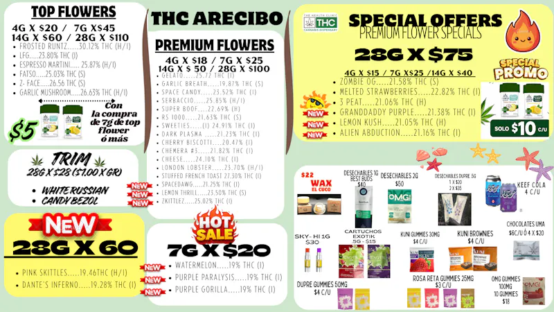 The Health Clinic - Arecibo THC ARECIBO FLOWER OFFERS