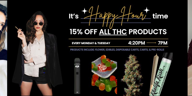 Relva Happy Hour - 15% Off All THC Products