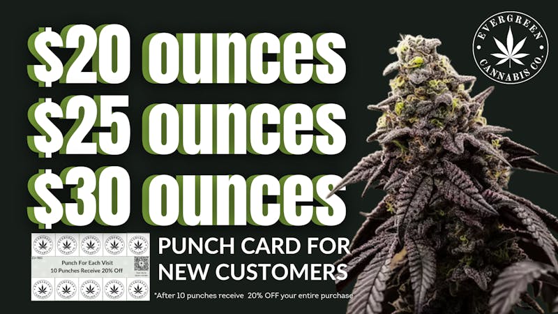 Potters Cannabis Boutique $20 & $30 Ounces of Full Flower