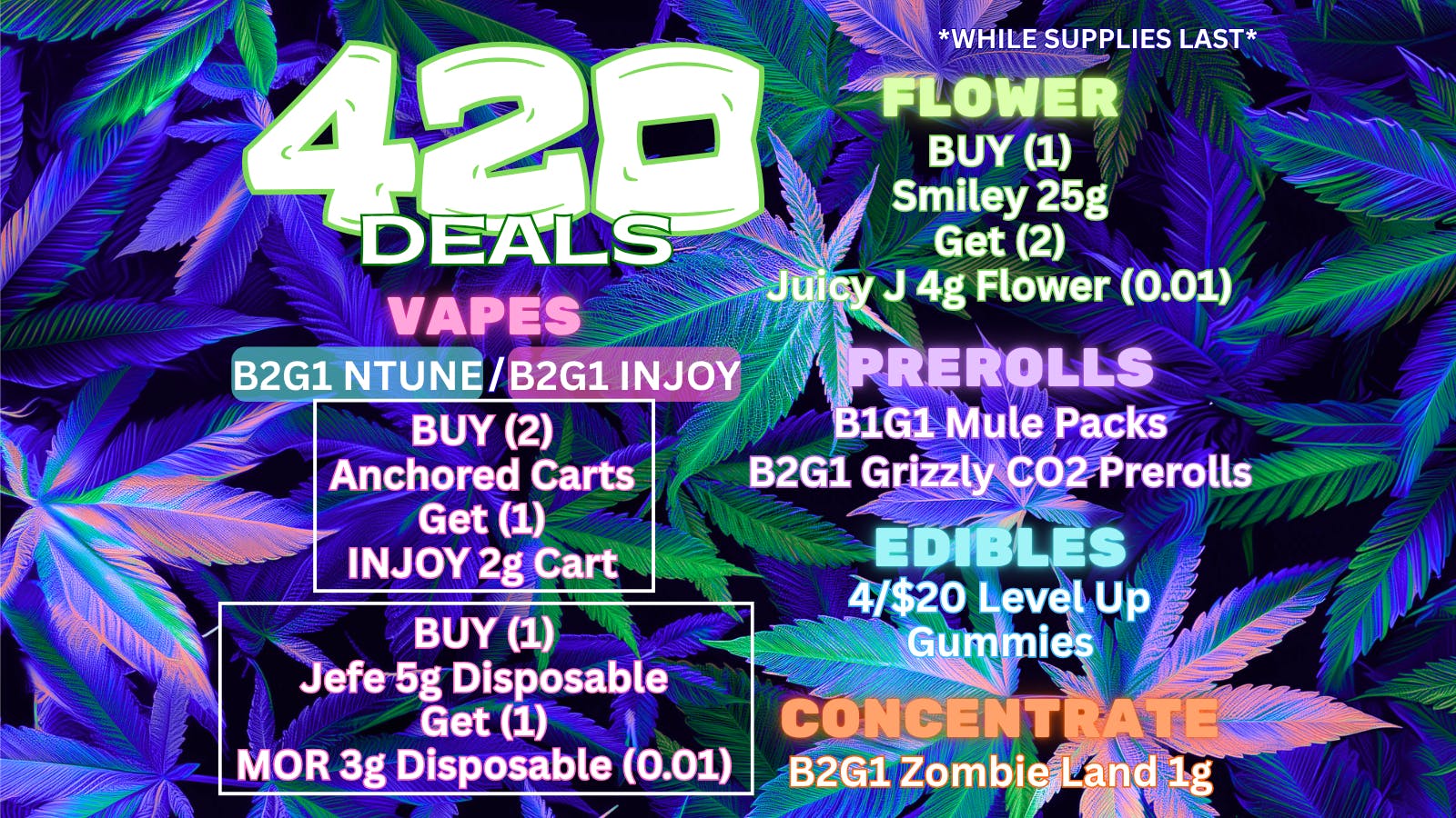 Vice Stillwater Dispensary North 4/20 Deals