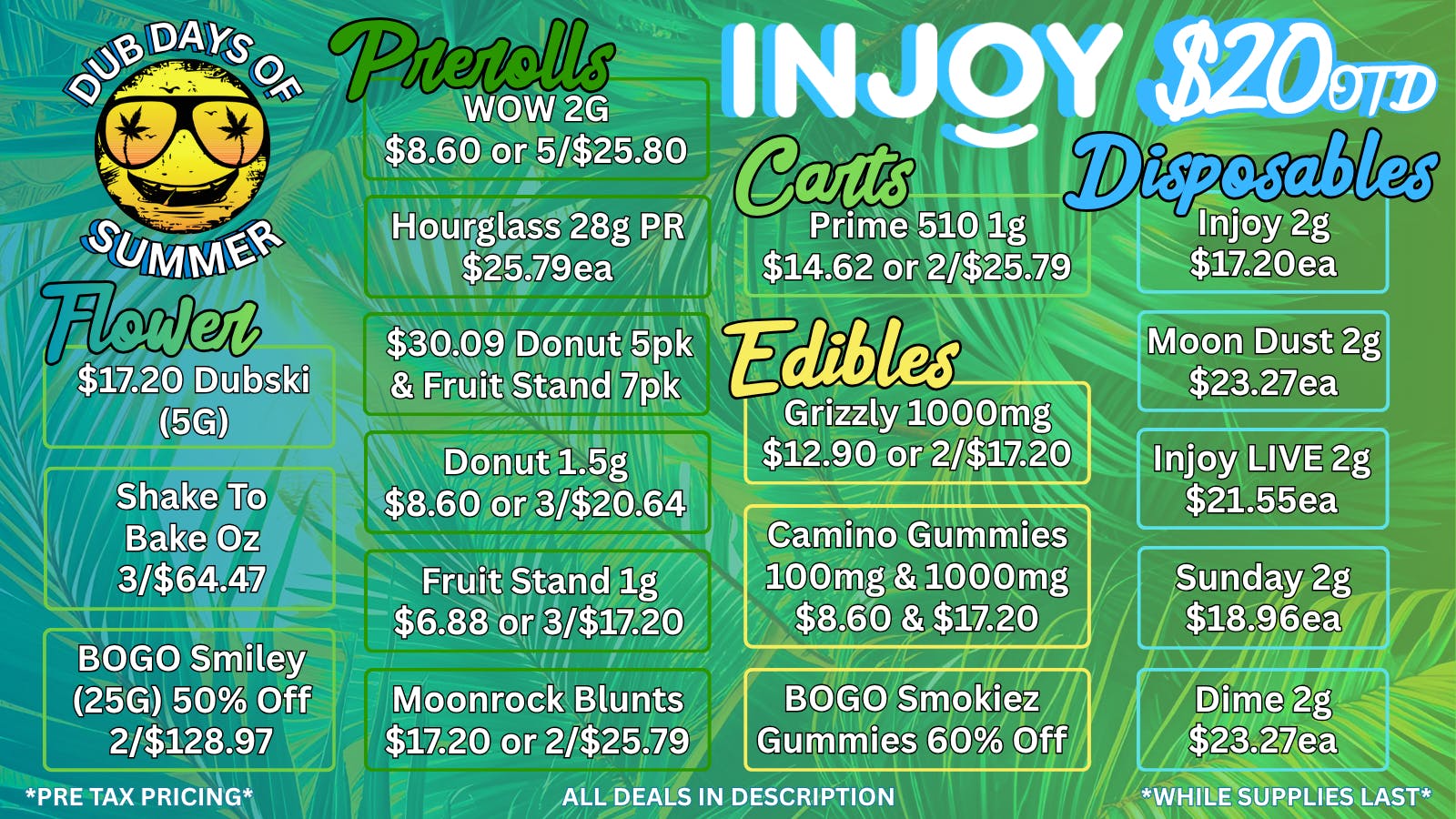 Vice Stillwater Dispensary North Dub Days of Summer/Sept Deals