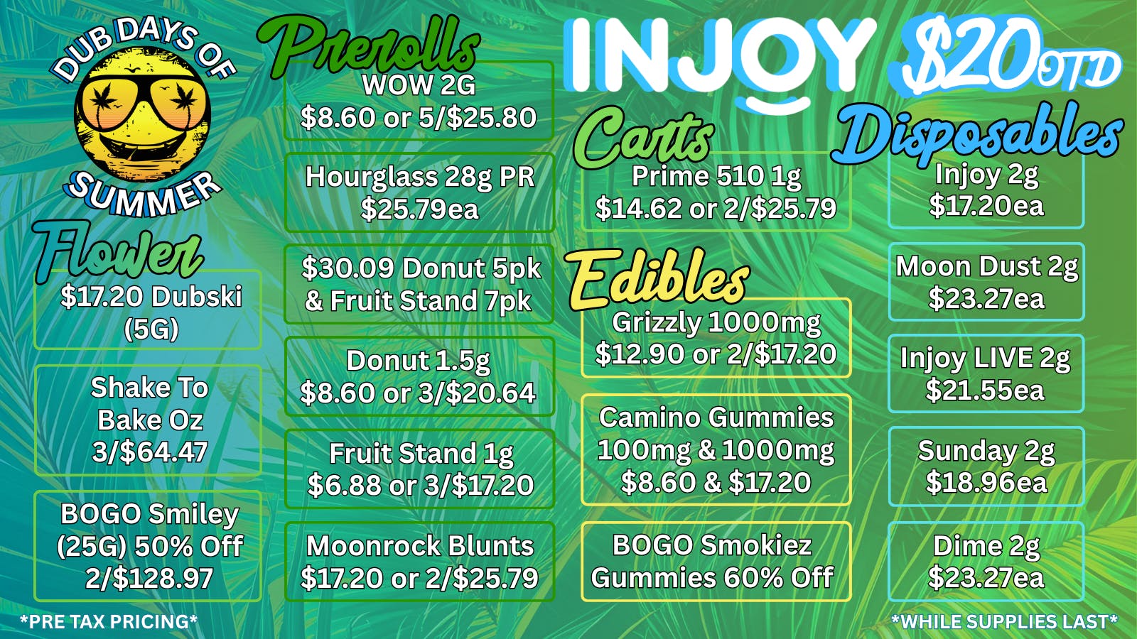 Vice Stillwater Dispensary North Dub Days of Summer/Sept Deals