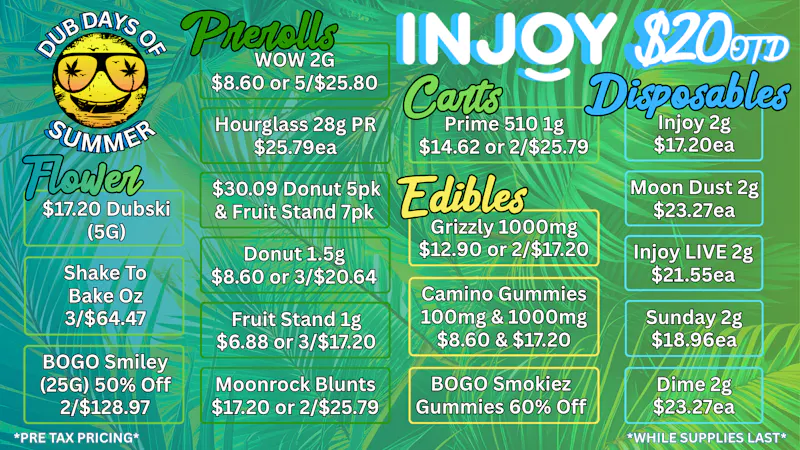 Vice Stillwater Dispensary North Dub Days of Summer/Sept Deals
