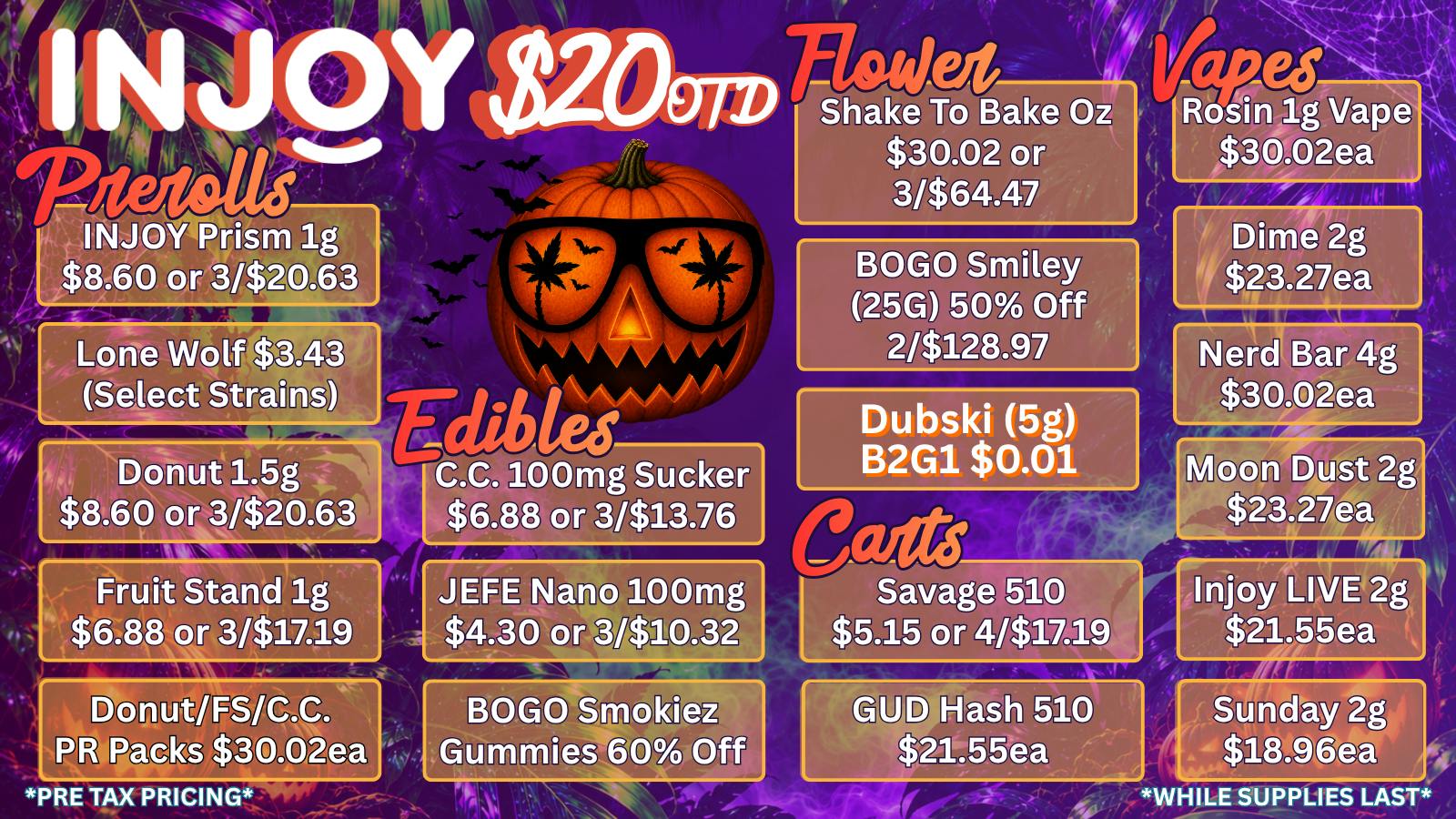 Vice Stillwater Dispensary North Spooktacular Deals