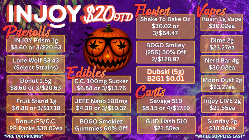 Vice Stillwater Dispensary North Spooktacular Deals