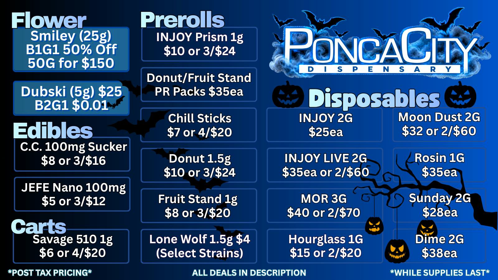 Ponca City Dispensary October Deals @PCD