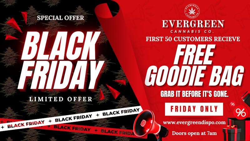 Potters Cannabis Boutique Black Friday DOORBUSTERS