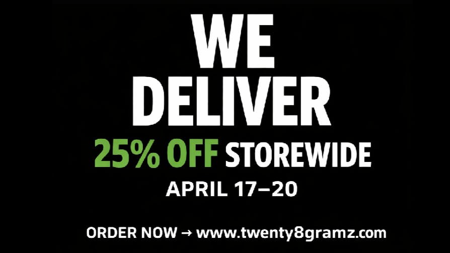 Twenty8Gramz free delivery @twenty8gramz
