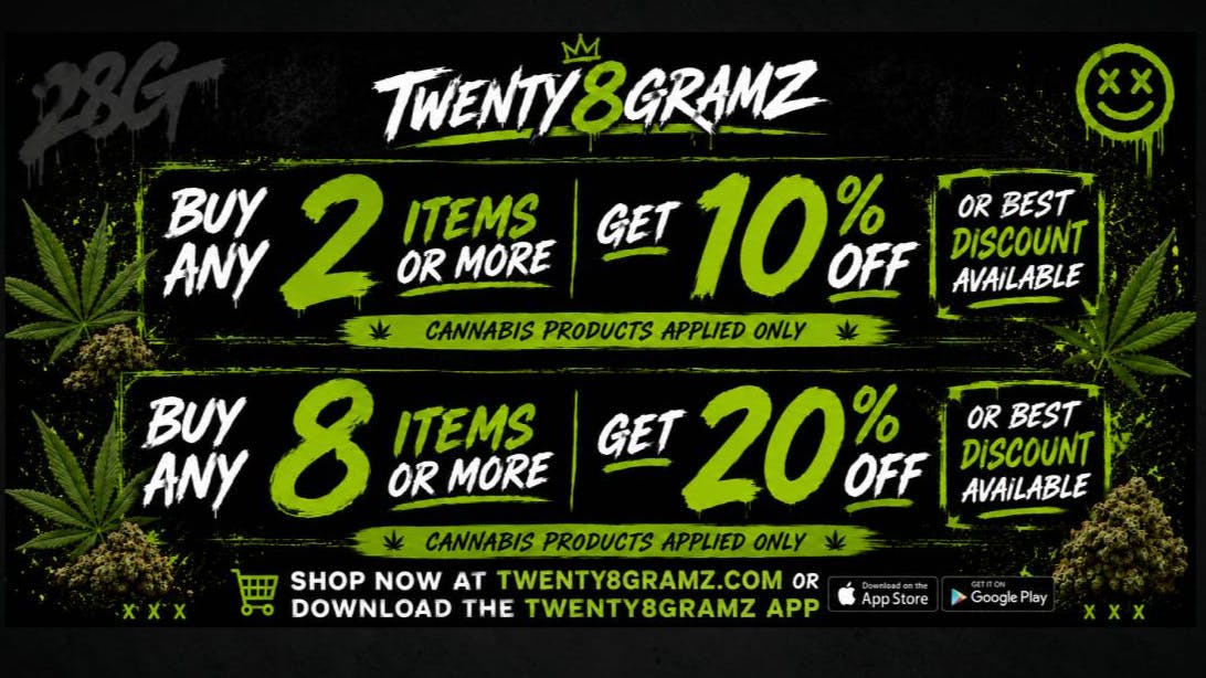 Twenty8Gramz free delivery @ twenty8gramz.com