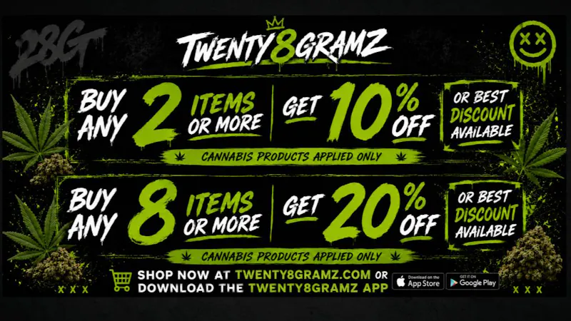 Twenty8Gramz free delivery @ twenty8gramz.com