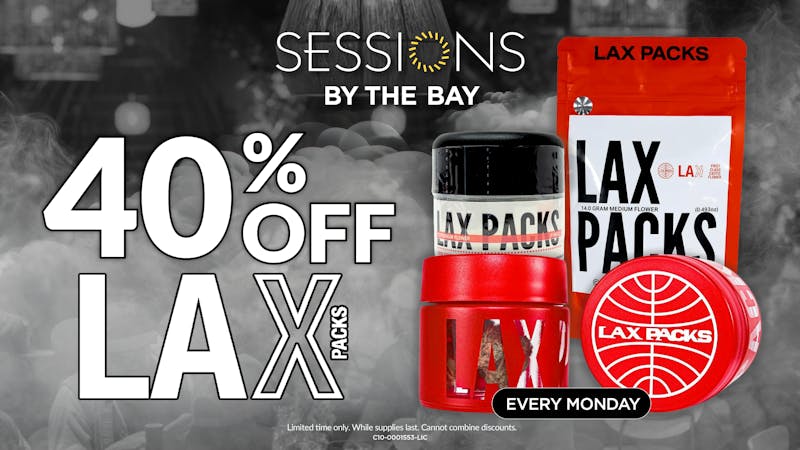 Sessions By The Bay - Lounge & Dispensary National City / Chula Vista 40% Off Lax Packs