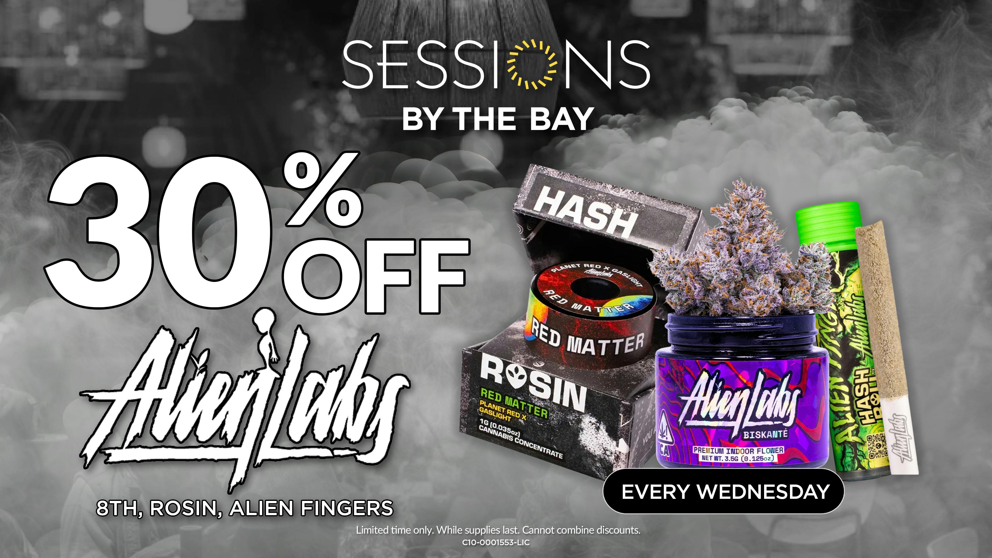 Sessions By The Bay - Lounge & Dispensary National City / Chula Vista 30% Off Alien Labs