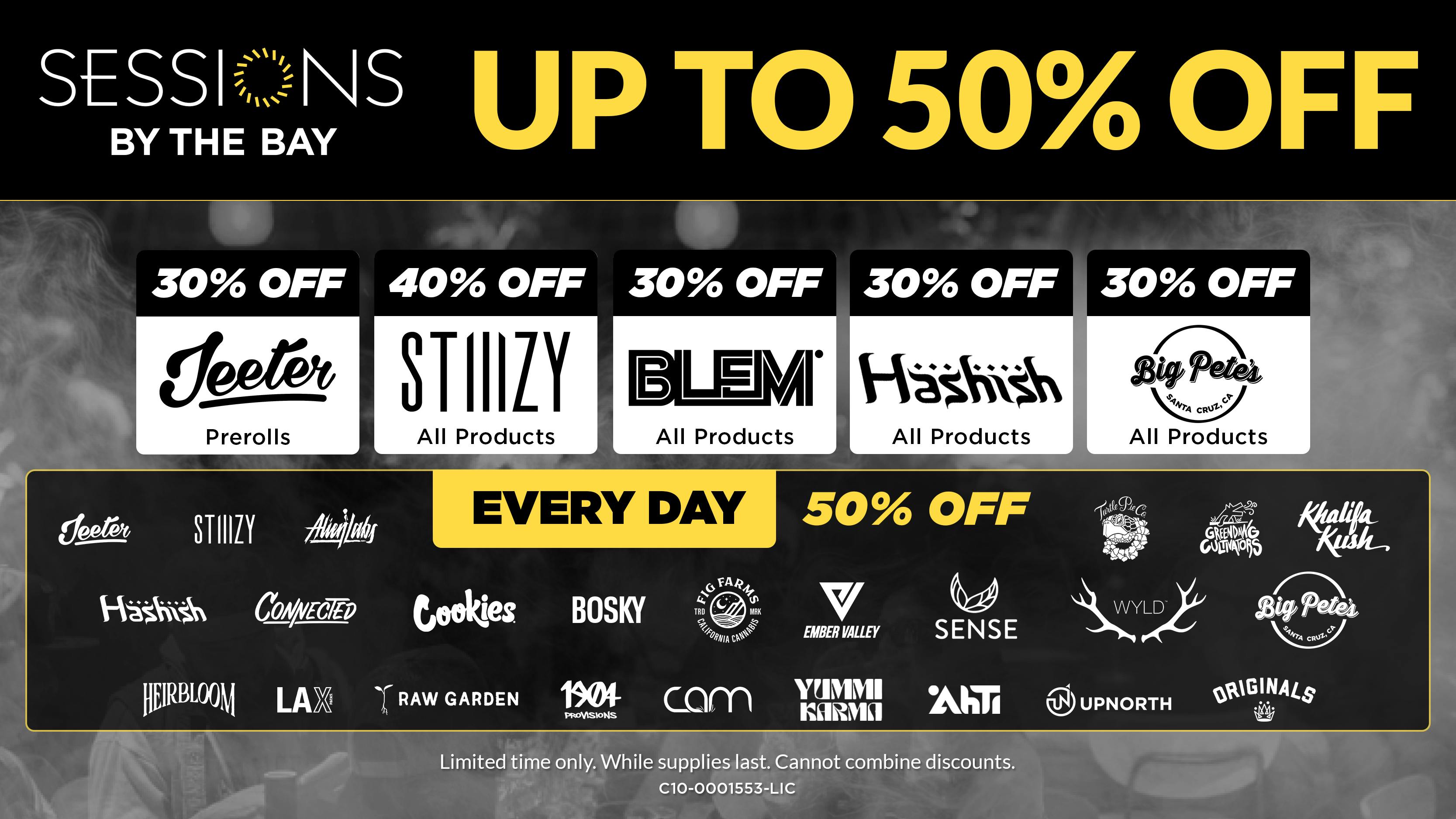 Sessions By The Bay - Lounge & Dispensary National City / Chula Vista Up to 50% Off Daily Deals