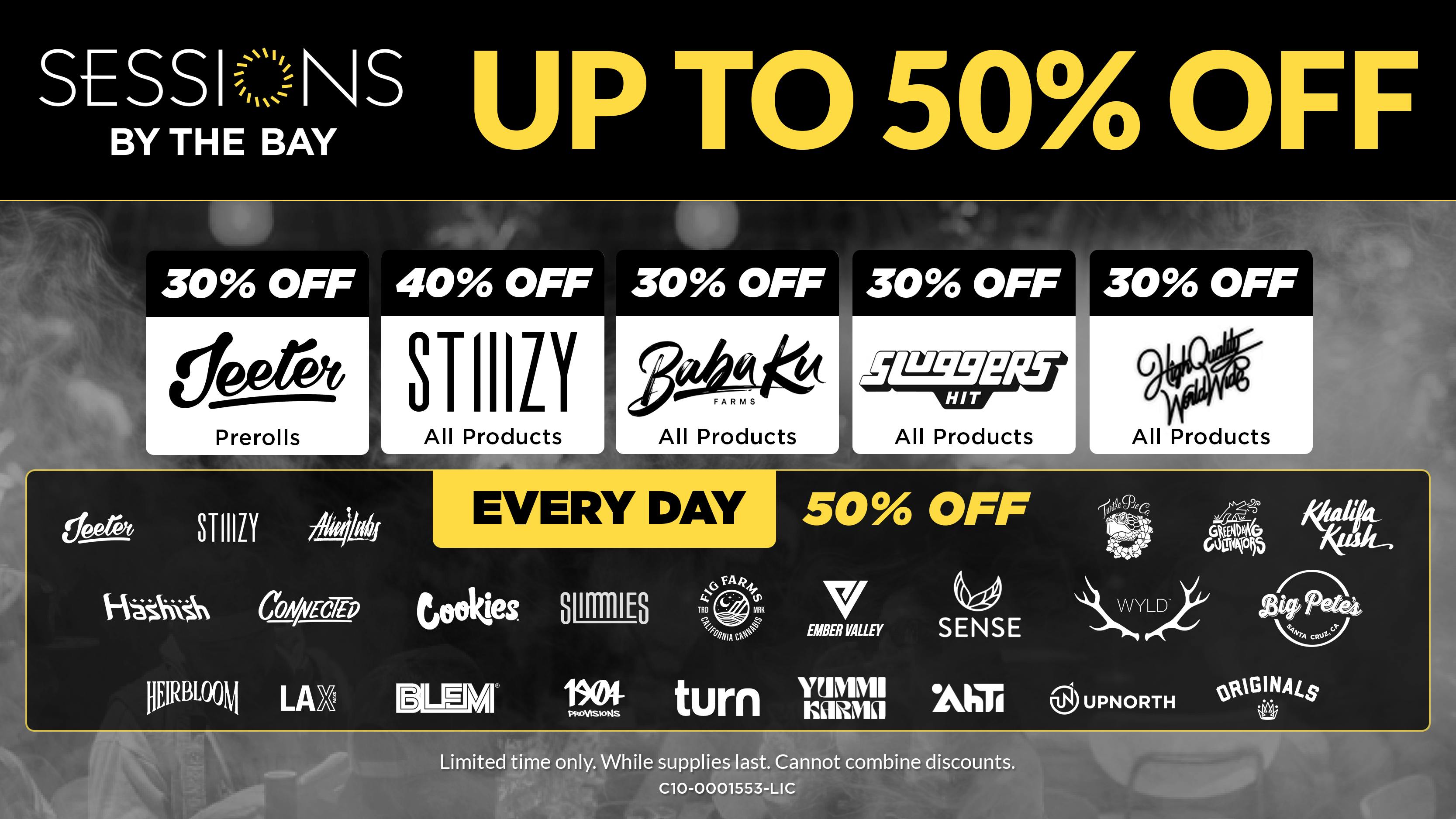 Sessions By The Bay - Lounge & Dispensary National City / Chula Vista Up to 50% Off Daily Deals