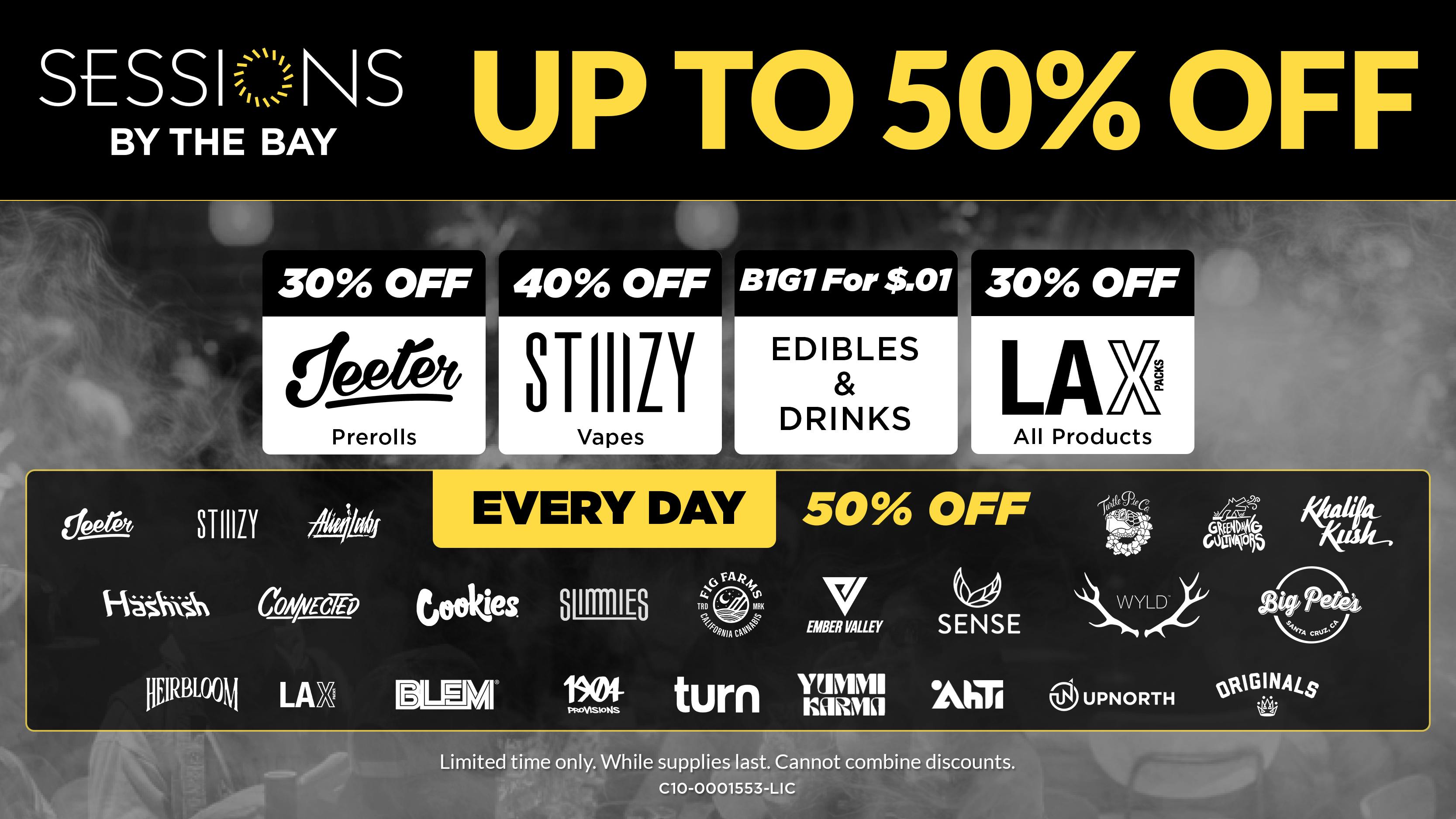 Sessions By The Bay - Lounge & Dispensary National City / Chula Vista Up to 50% Off Daily Deals