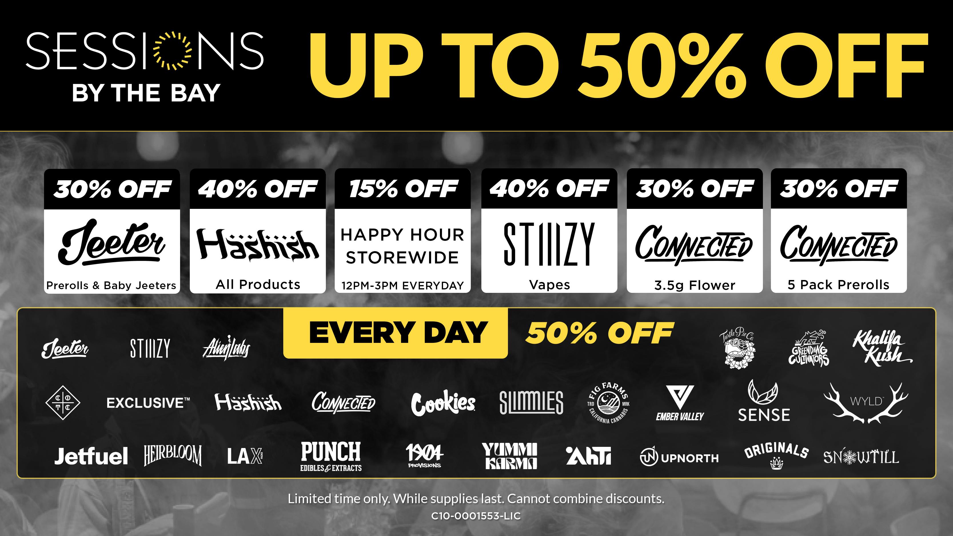 Sessions By The Bay - Lounge & Dispensary National City / Chula Vista Up to 50% Off Daily Deals