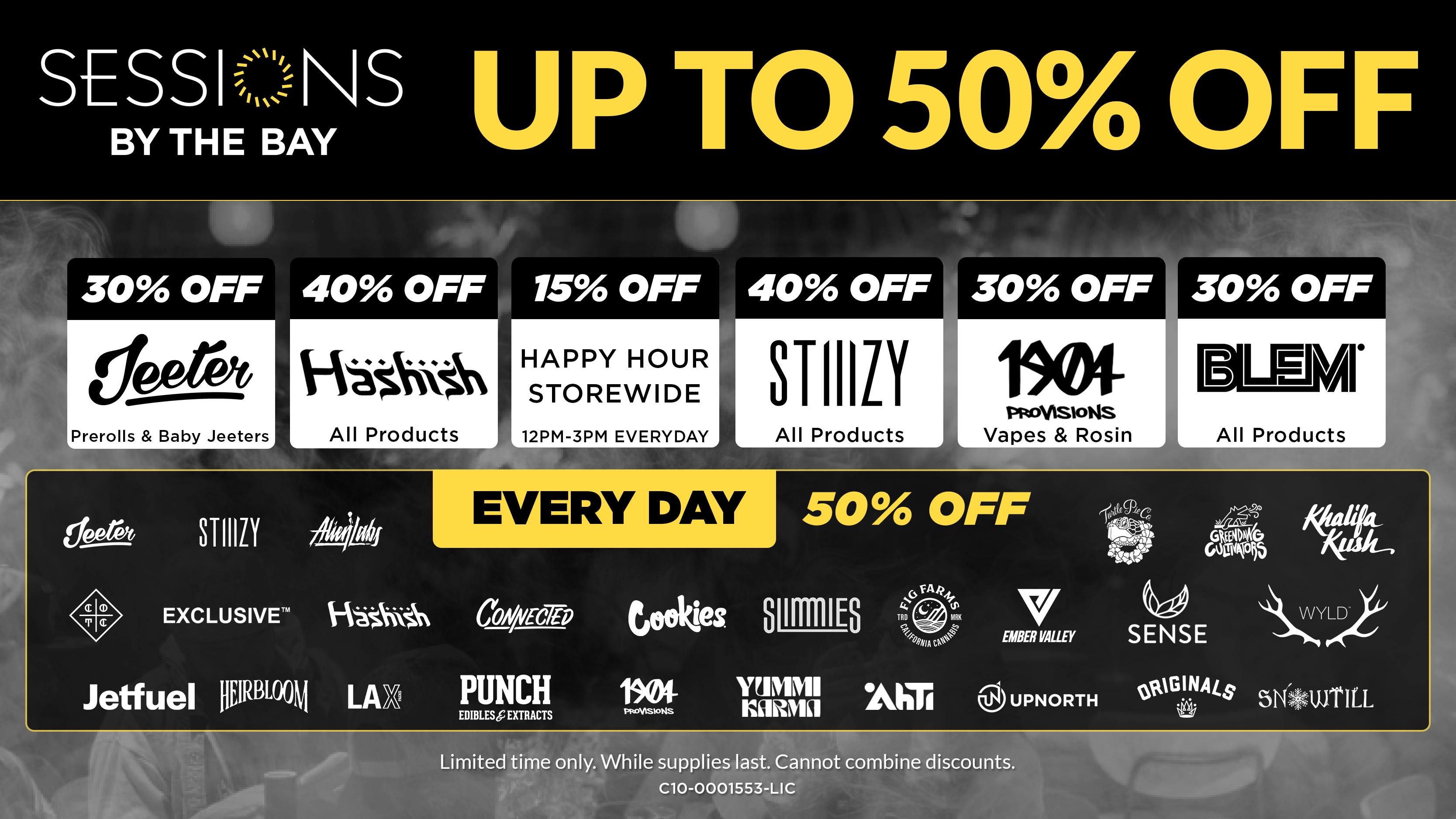 Sessions By The Bay - Lounge & Dispensary National City / Chula Vista Up to 50% Off Daily Deals