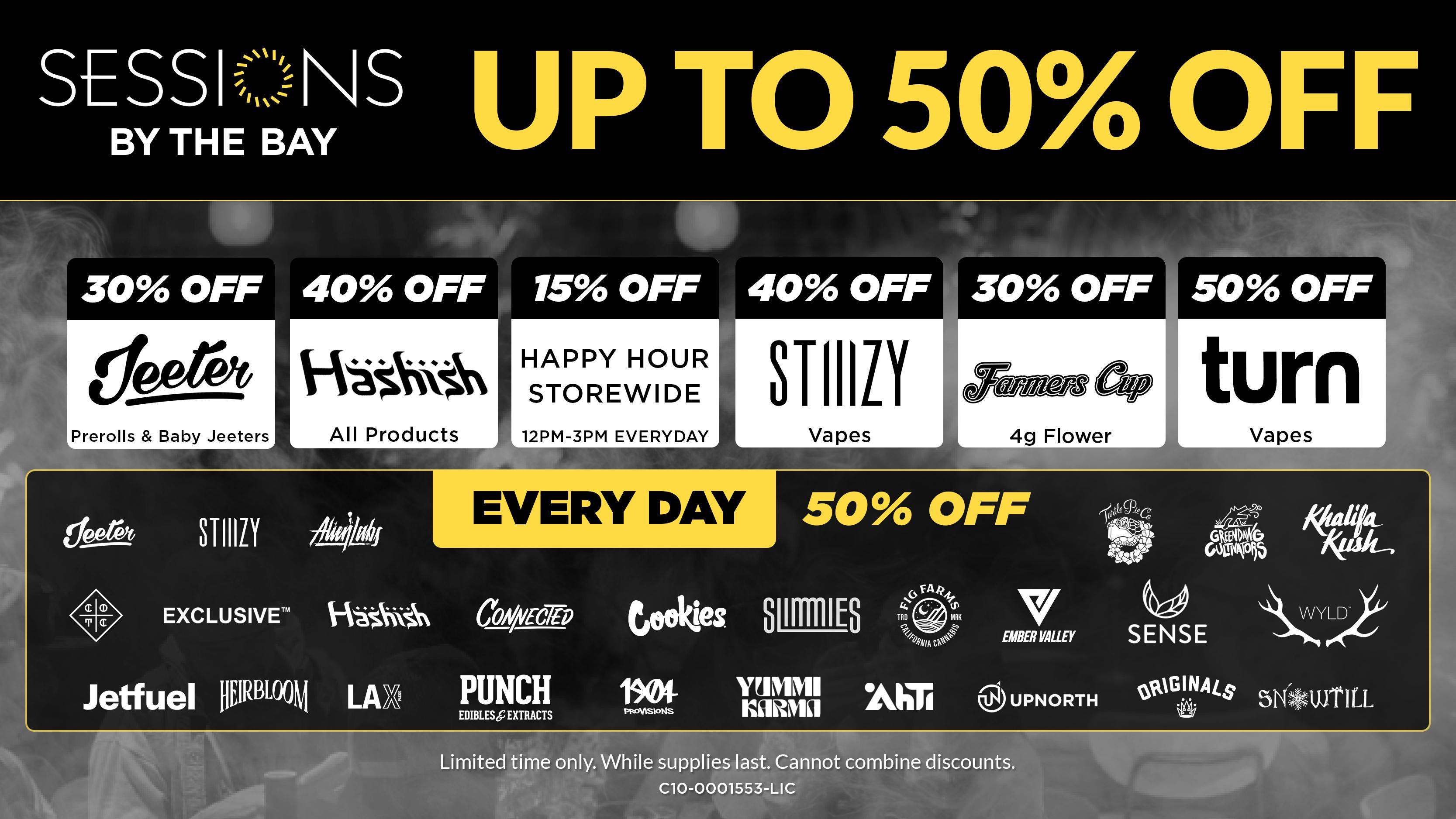 Sessions By The Bay - Lounge & Dispensary National City / Chula Vista Up to 50% Off Daily Deals