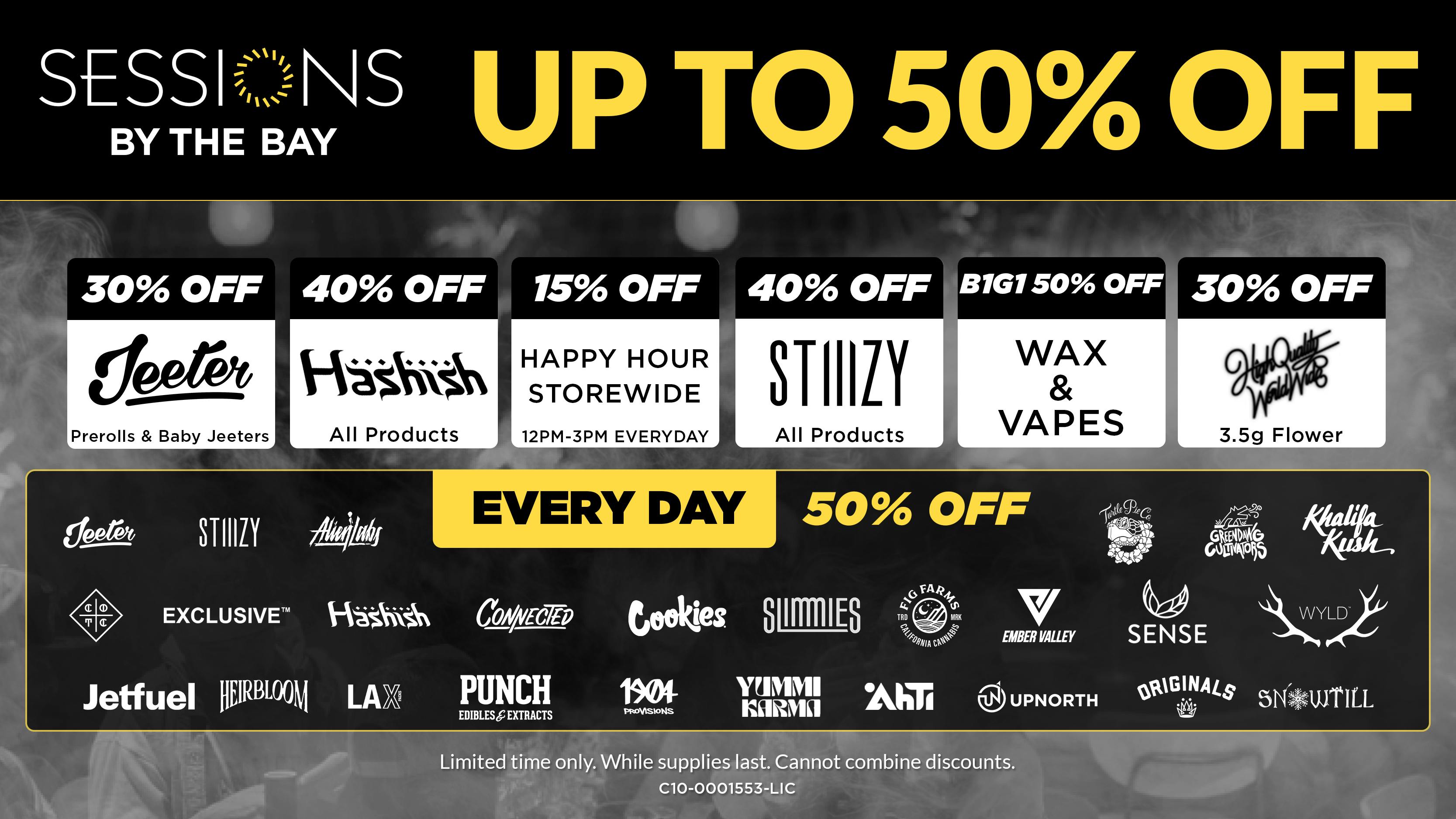 Sessions By The Bay - Lounge & Dispensary National City / Chula Vista Up to 50% Off Daily Deals