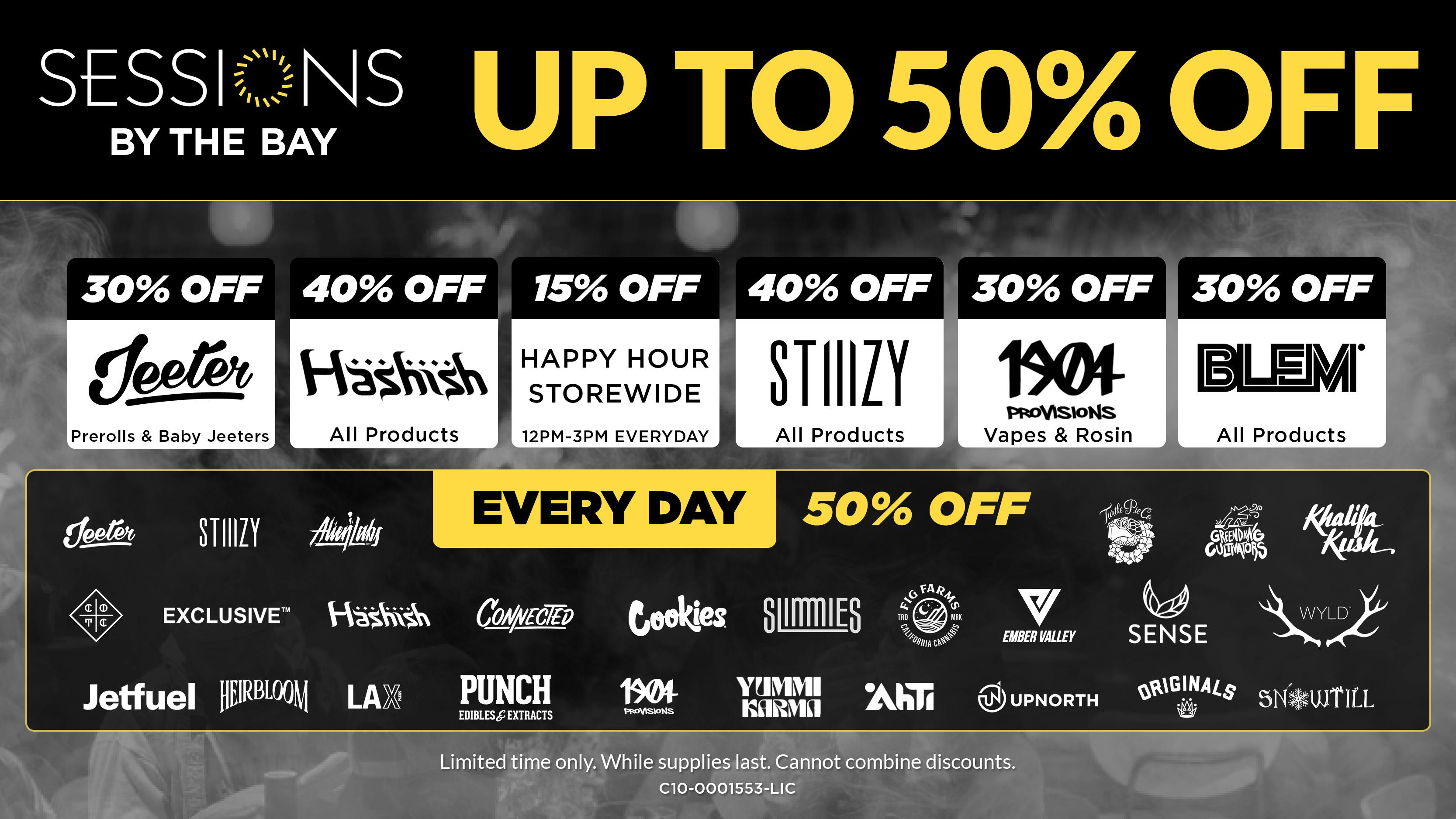 Sessions By The Bay - Lounge & Dispensary National City / Chula Vista Up to 50% Off Daily Deals