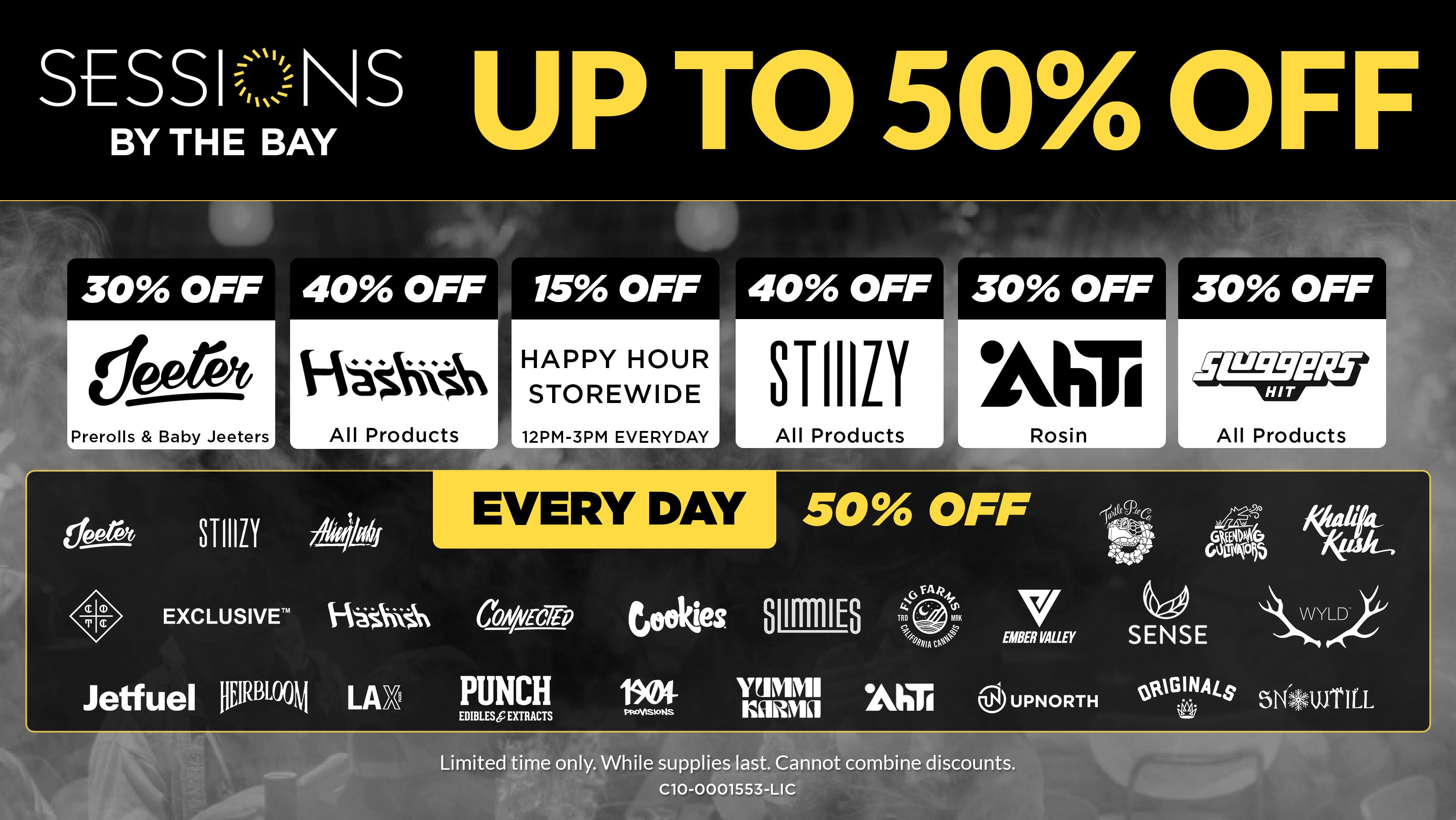 Sessions By The Bay - Lounge & Dispensary National City / Chula Vista Up to 50% Off Daily Deals