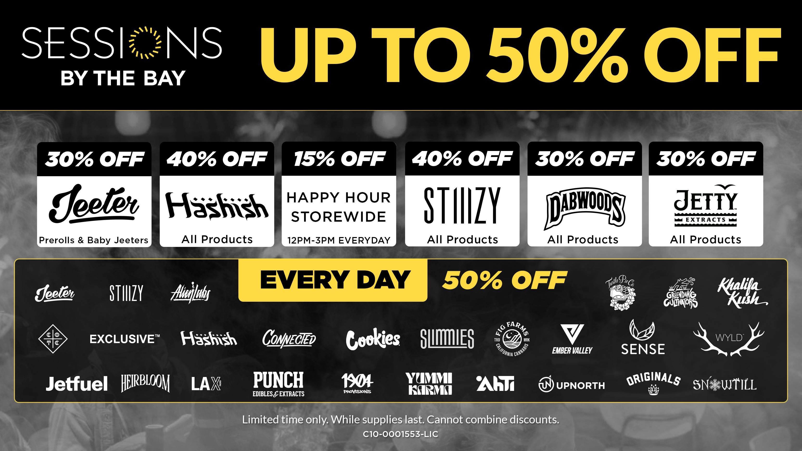 Sessions By The Bay - Lounge & Dispensary National City / Chula Vista Up to 50% Off Daily Deals