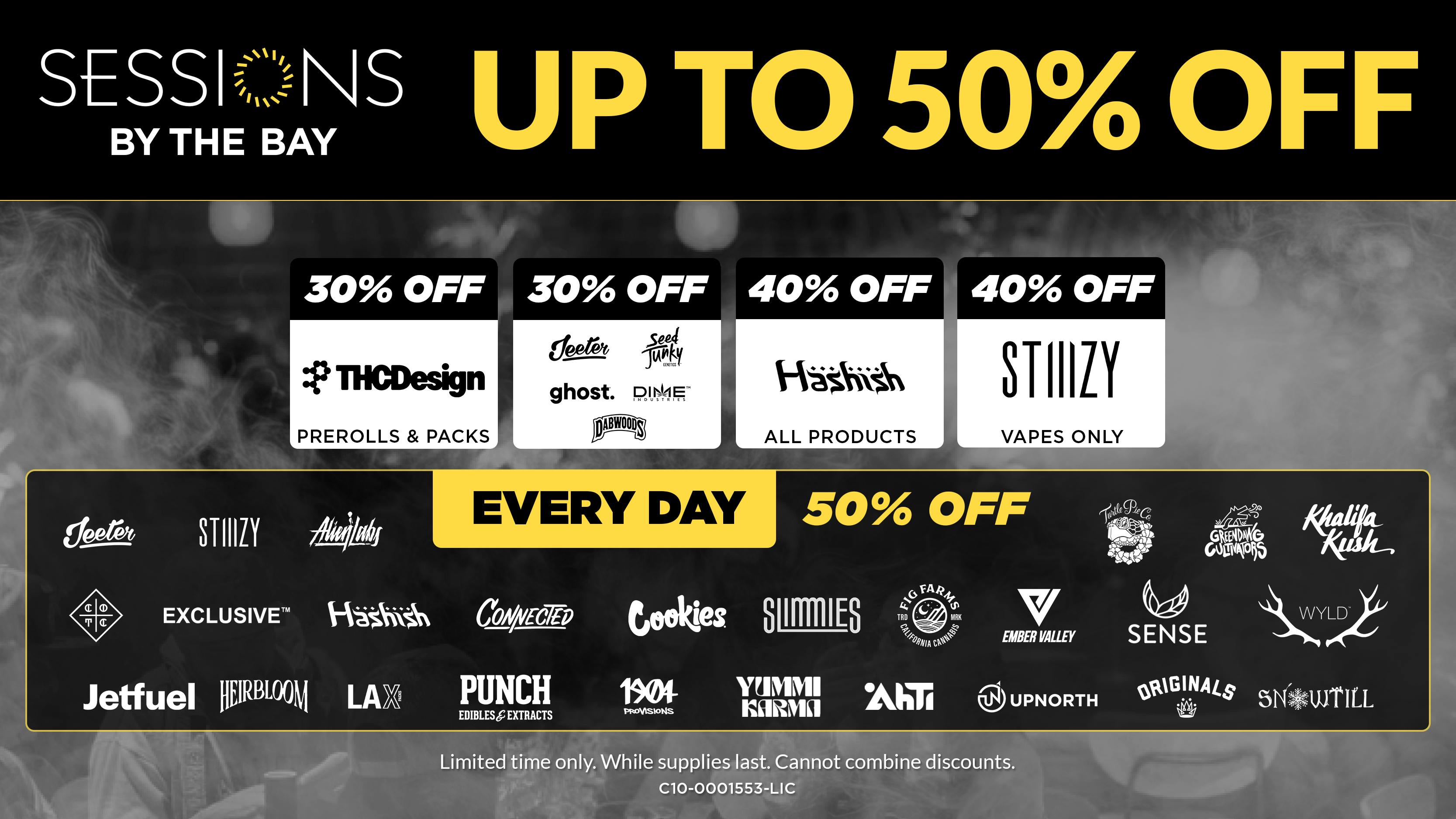 Sessions By The Bay - Lounge & Dispensary National City / Chula Vista Up to 50% Off Daily Deals