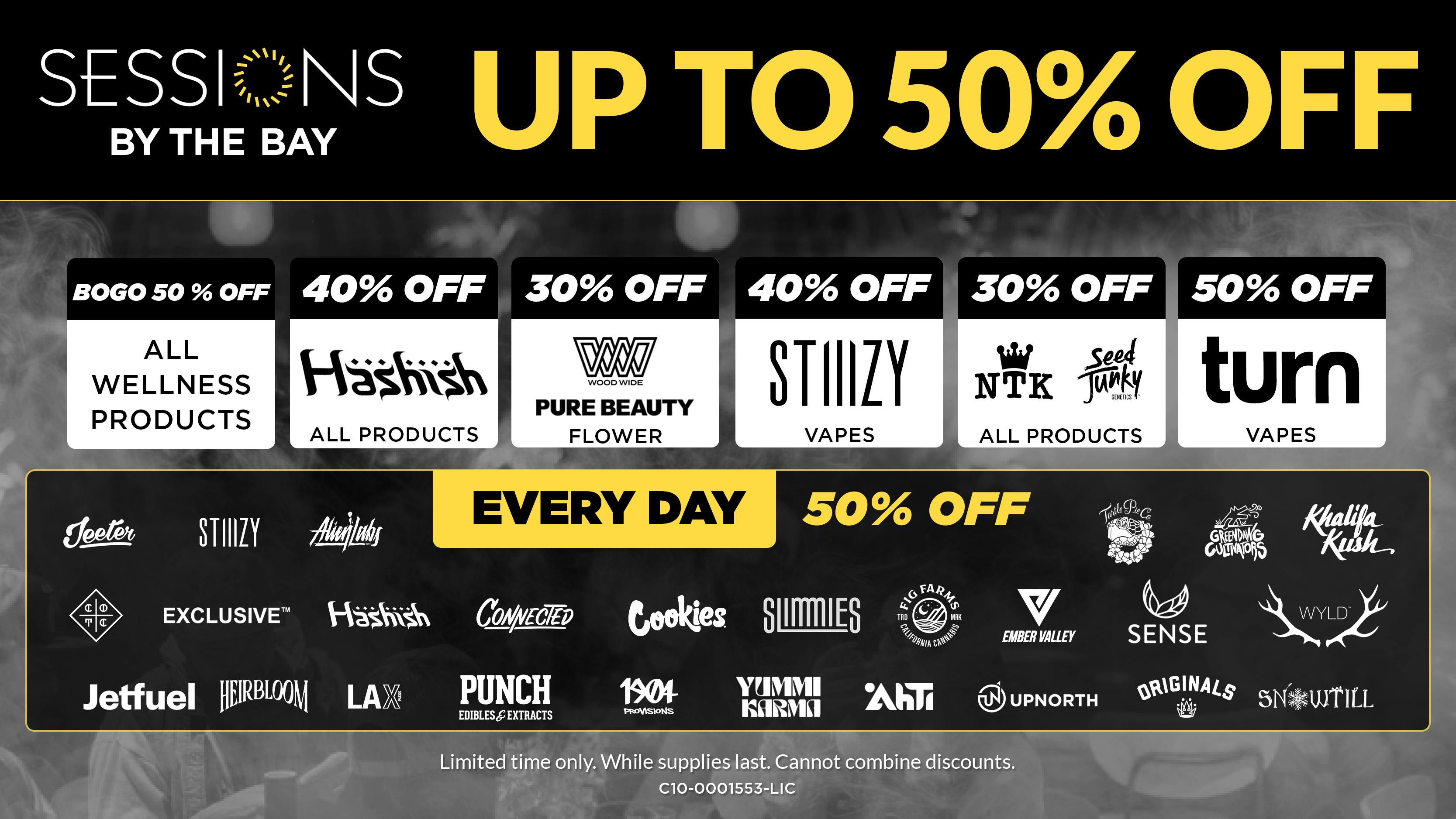 Sessions By The Bay - Lounge & Dispensary National City / Chula Vista Up to 50% Off Daily Deals