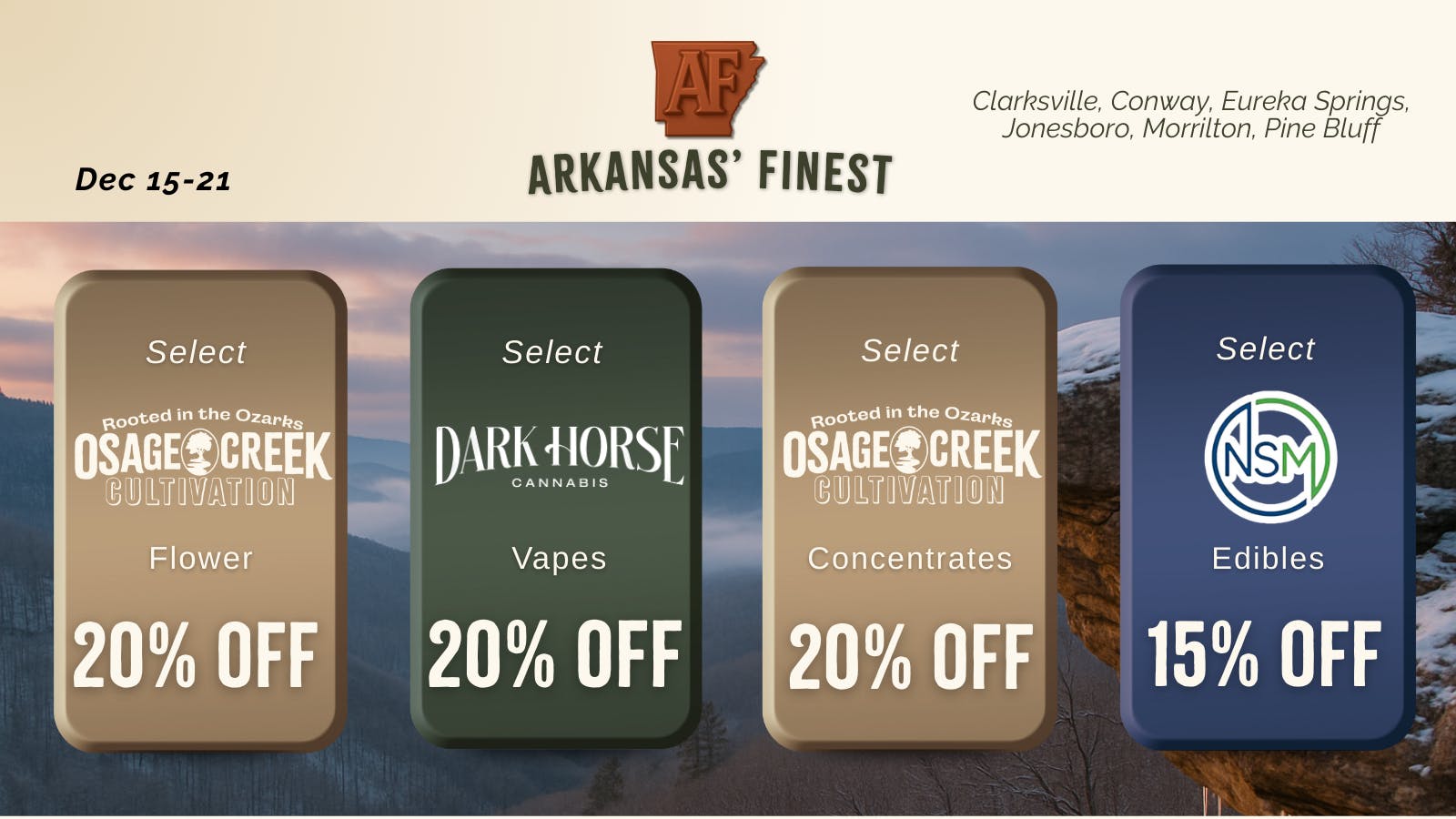 The Vault at Hilltop - Tuesday - Thursday Delivery Weekly Deal: Dec 15-21