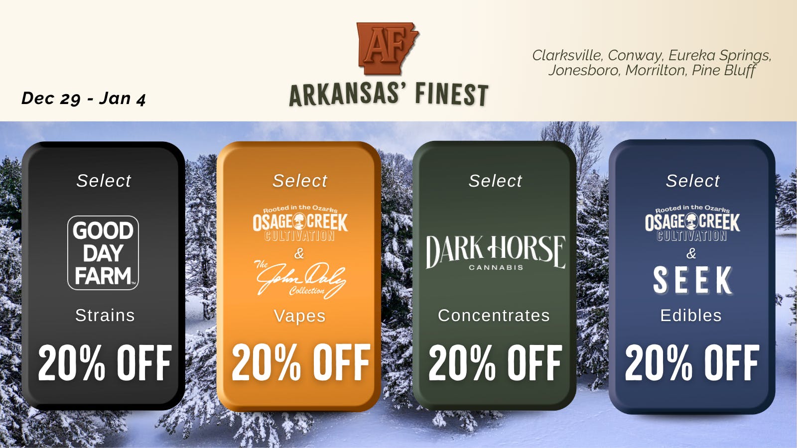 The Vault at Hilltop - Tuesday - Thursday Delivery Weekly Deal: Dec 29 - Jan 4